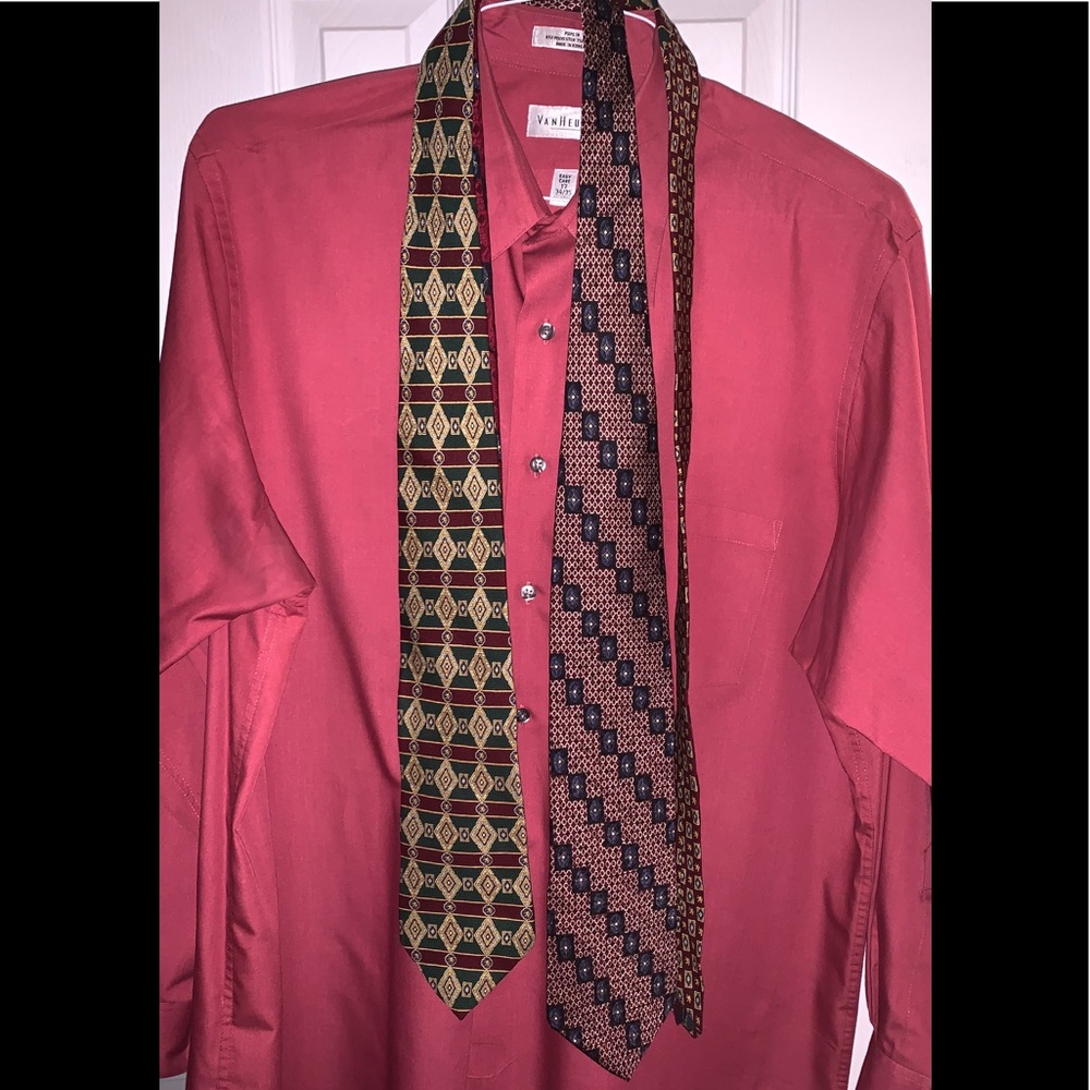Van Heusen Shirt With 2 Ties